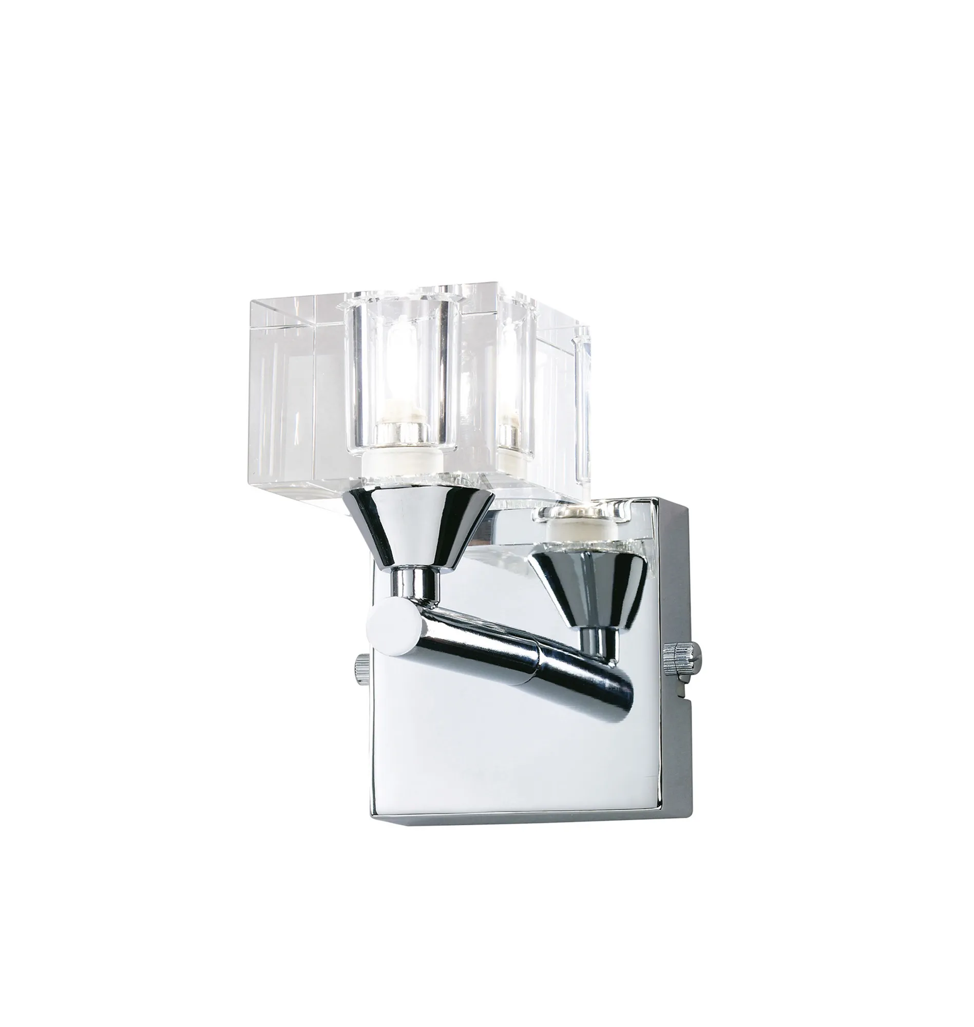 Cuadrax Polished Chrome Wall Lights Mantra Armed Wall Lights